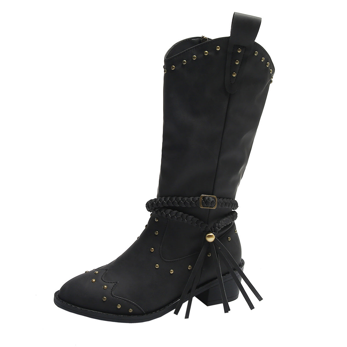Retro Tassel Boots Knight Western Boots For Women