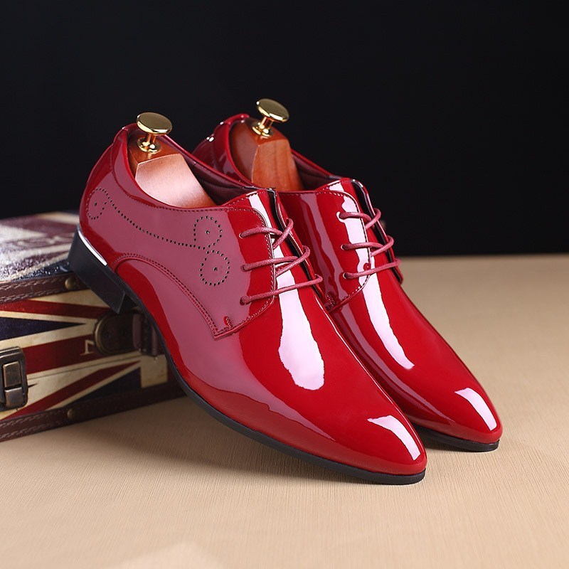 Men Leather Shoes Men Business Casual Dress Shoes Leather Shoes Slip-on
