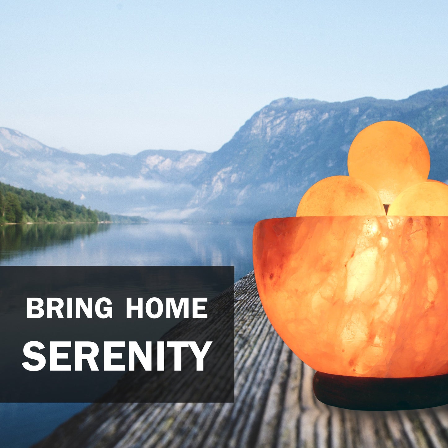 Natural Himalayan Rock Sea Salt Lamp Bowl with 6 Heated Salt