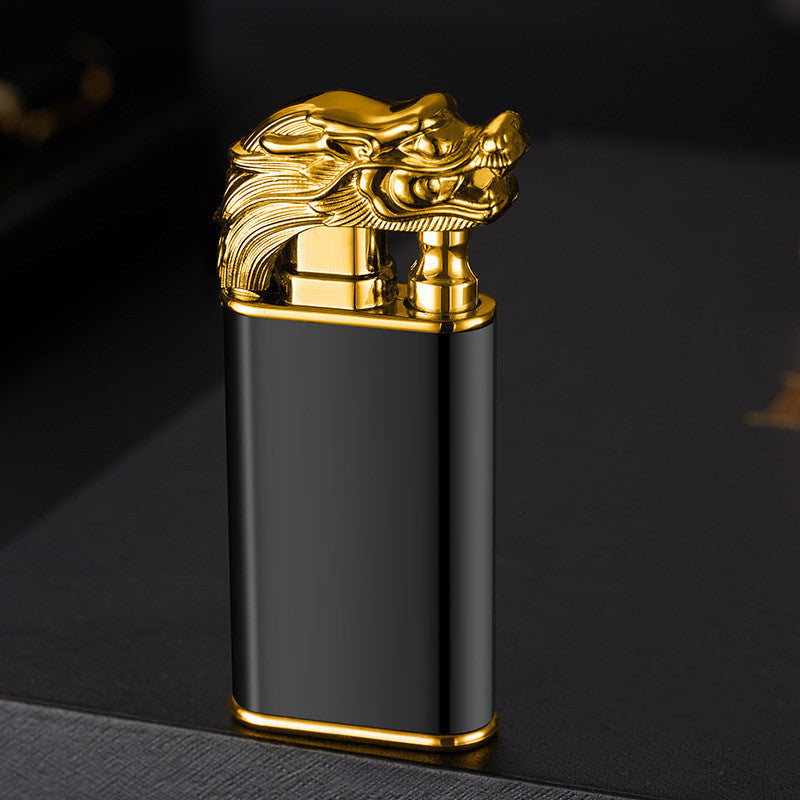 Creative Blue Flame Lighter Dolphin Dragon Tiger Double Fire Metal