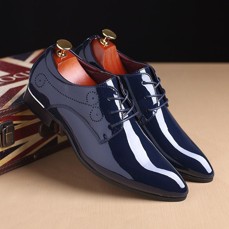Men Leather Shoes Men Business Casual Dress Shoes Leather Shoes Slip-on