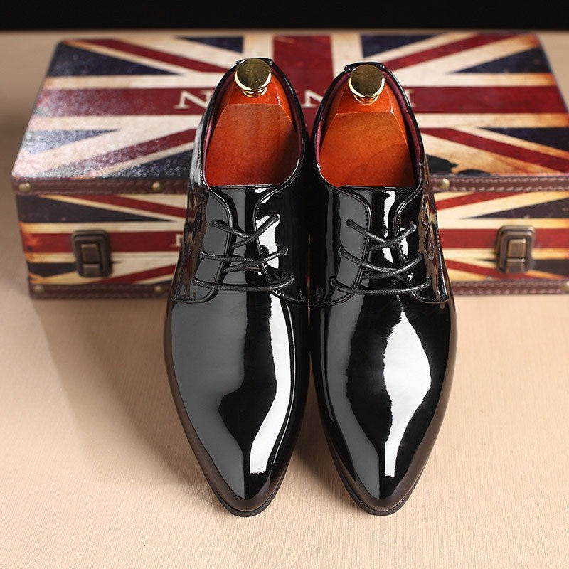 Men Leather Shoes Men Business Casual Dress Shoes Leather Shoes Slip-on