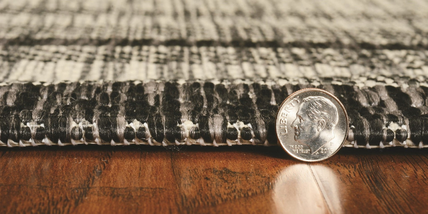 3inches x 5inches Grey Polypropylene Area Rug