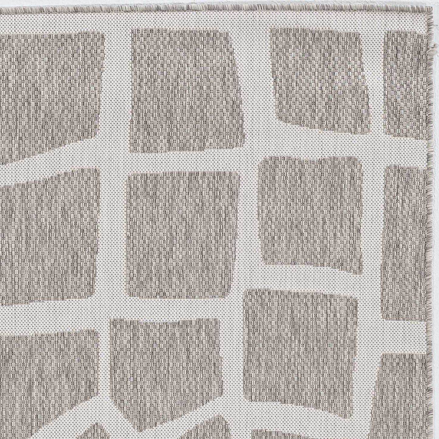 3inches x 4inches Ivory or Grey Polypropylene Area Rug