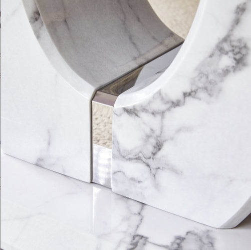 Modern Minimalist Grey Marble Pattern Sticker Pattern MDF Rectangular Coffee Table. Add A Tranquil And Comfortable Atmosphere To Your Home. MDF Coffee Table, Grey Marble Pattern Sticker, Side Table.