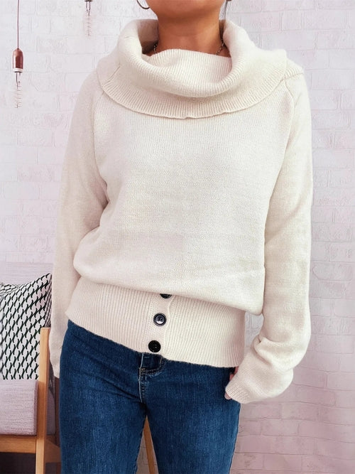 Striped Turtleneck Long Sleeve Sweater