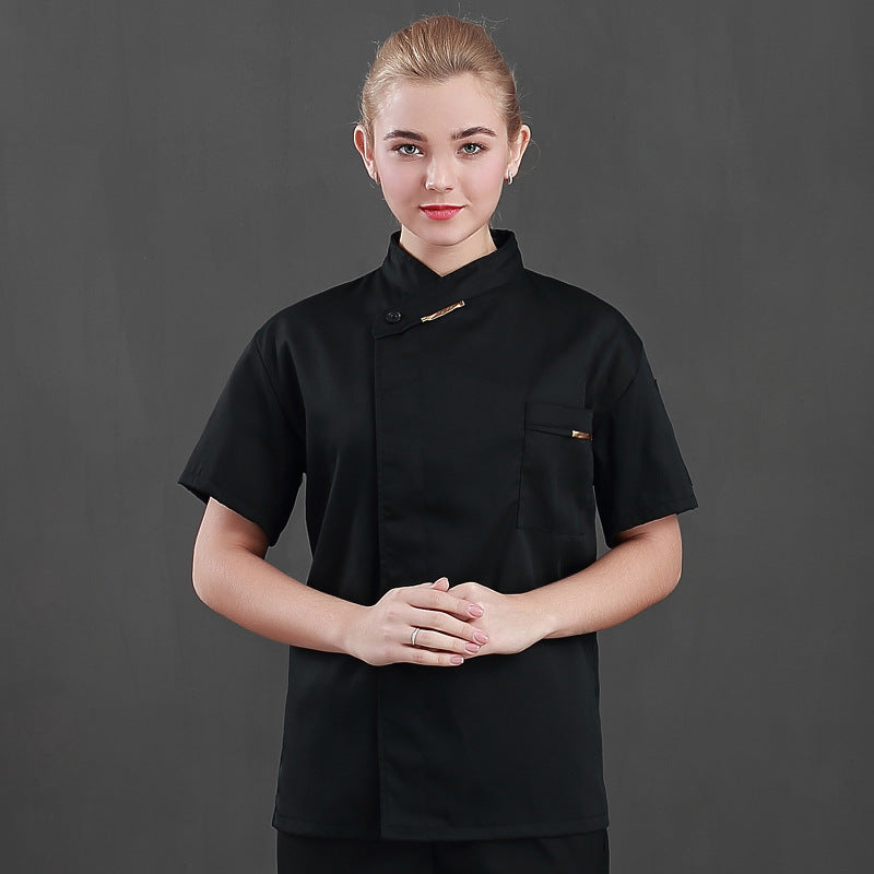 Chef Work Clothes Short Sleeve Breathable For Young Men And Women