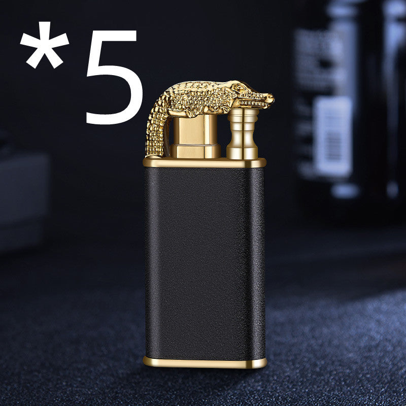 Creative Blue Flame Lighter Dolphin Dragon Tiger Double Fire Metal