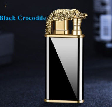 Creative Blue Flame Lighter Dolphin Dragon Tiger Double Fire Metal