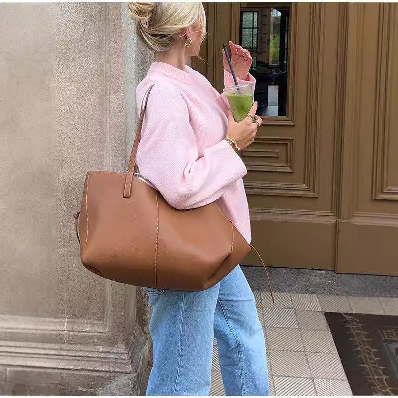 Sweet Crew Neck Pullover Sweater Winter Fashion Loose Long-sleeved