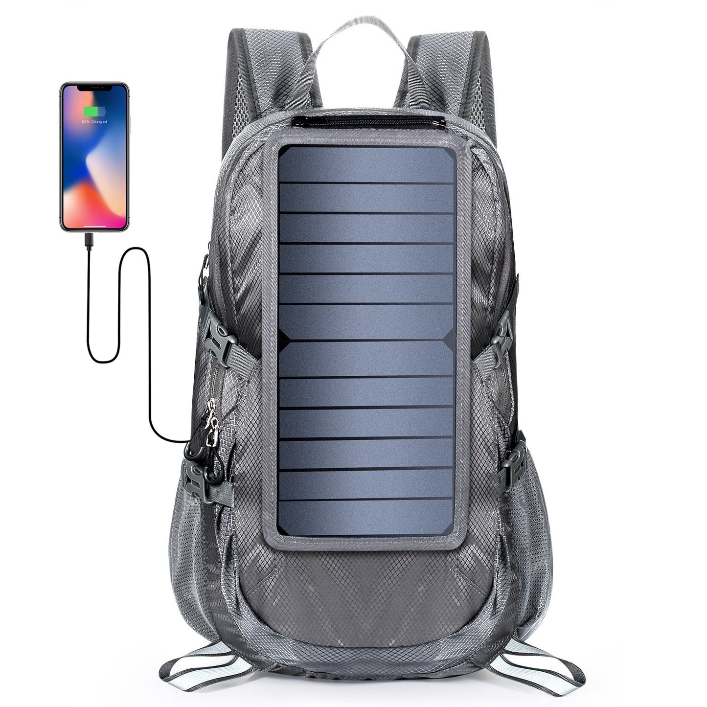 Portable Solar Hiking Pack With 5V Charging