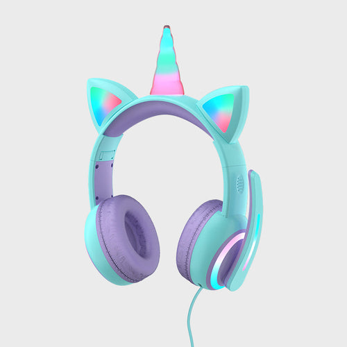 Wireless Kids Headphones with Cat Ears Crown Design