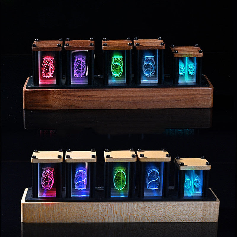 Digital Tube Timepiece Light-Up Tech Desk Accessory