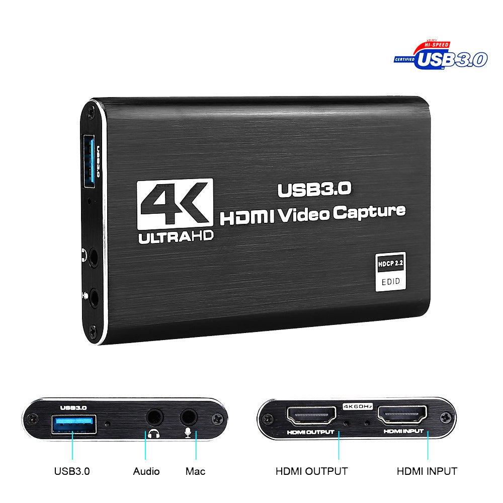 4K HDMI Video Grabber USB 3.0 1080P 60Fps Game Recorder