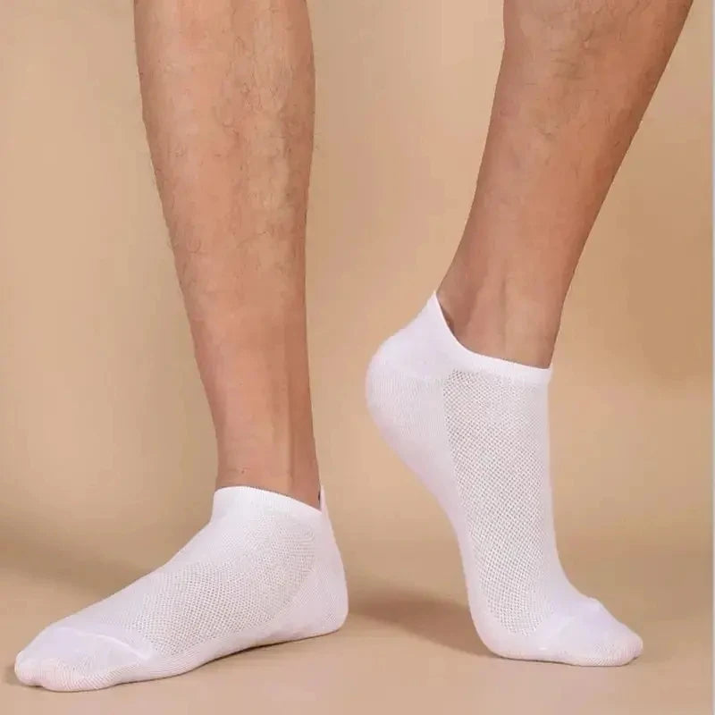 10 Pairs Unisex Solid Color Boat Socks Leisure Invisible Business