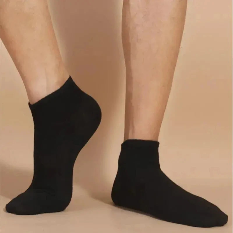 10 Pairs Unisex Solid Color Boat Socks Leisure Invisible Business