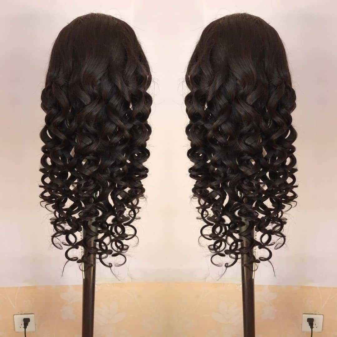 Full 4x4 Transparent Lace Front Loose Wave Human Hair Wig