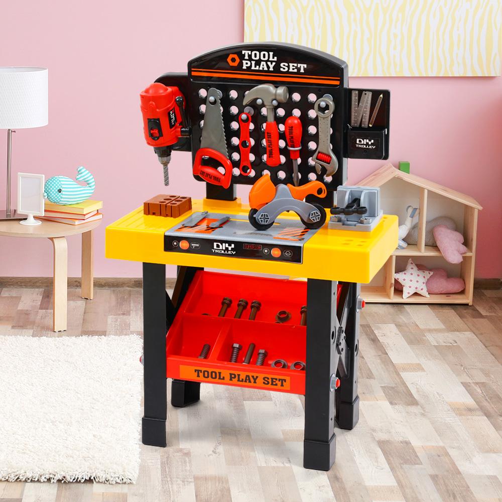 Kids Pretend Workbench DIY Tools 54 Piece