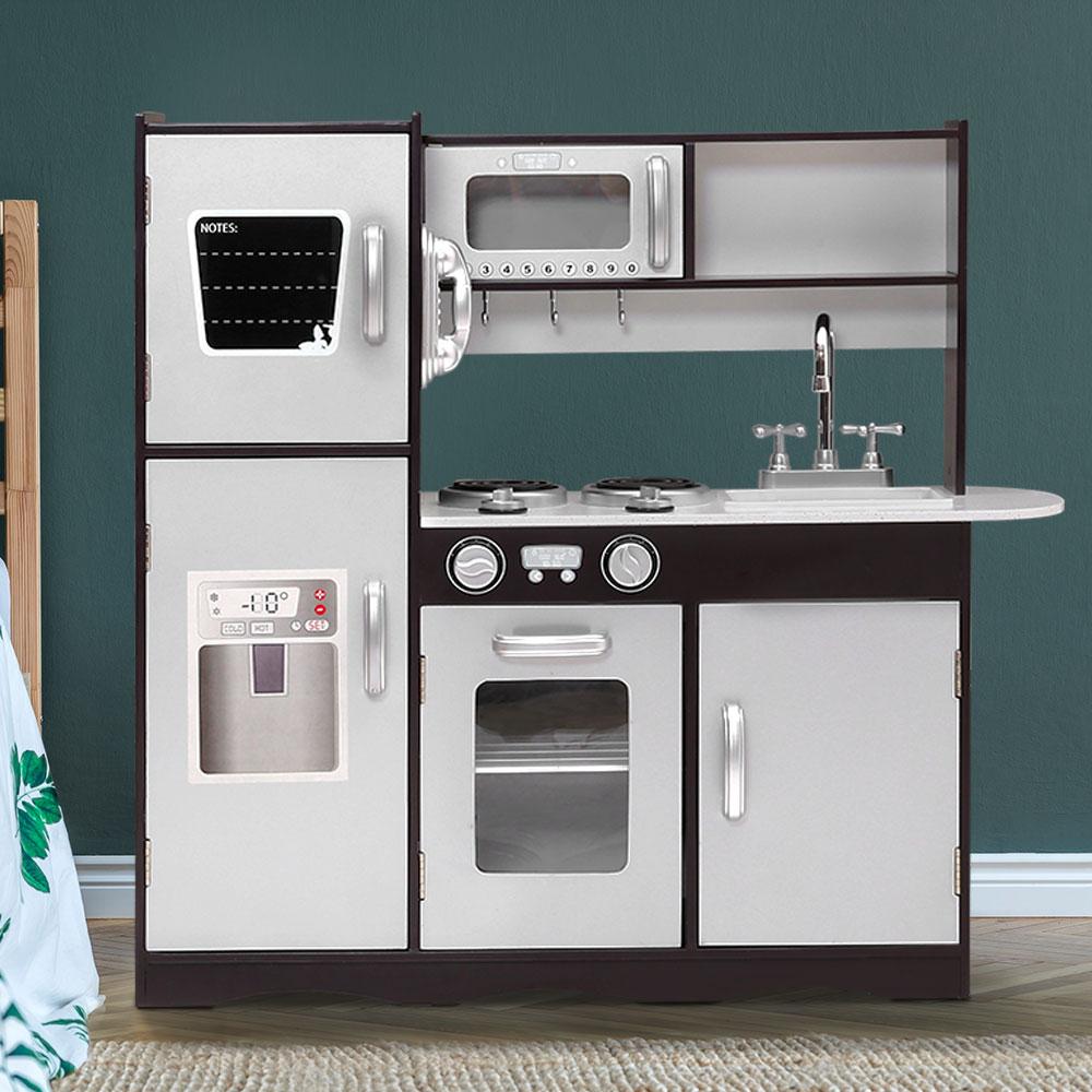 Kids Kitchen Play Set Wooden Pretend Toys Cooking Children Stove