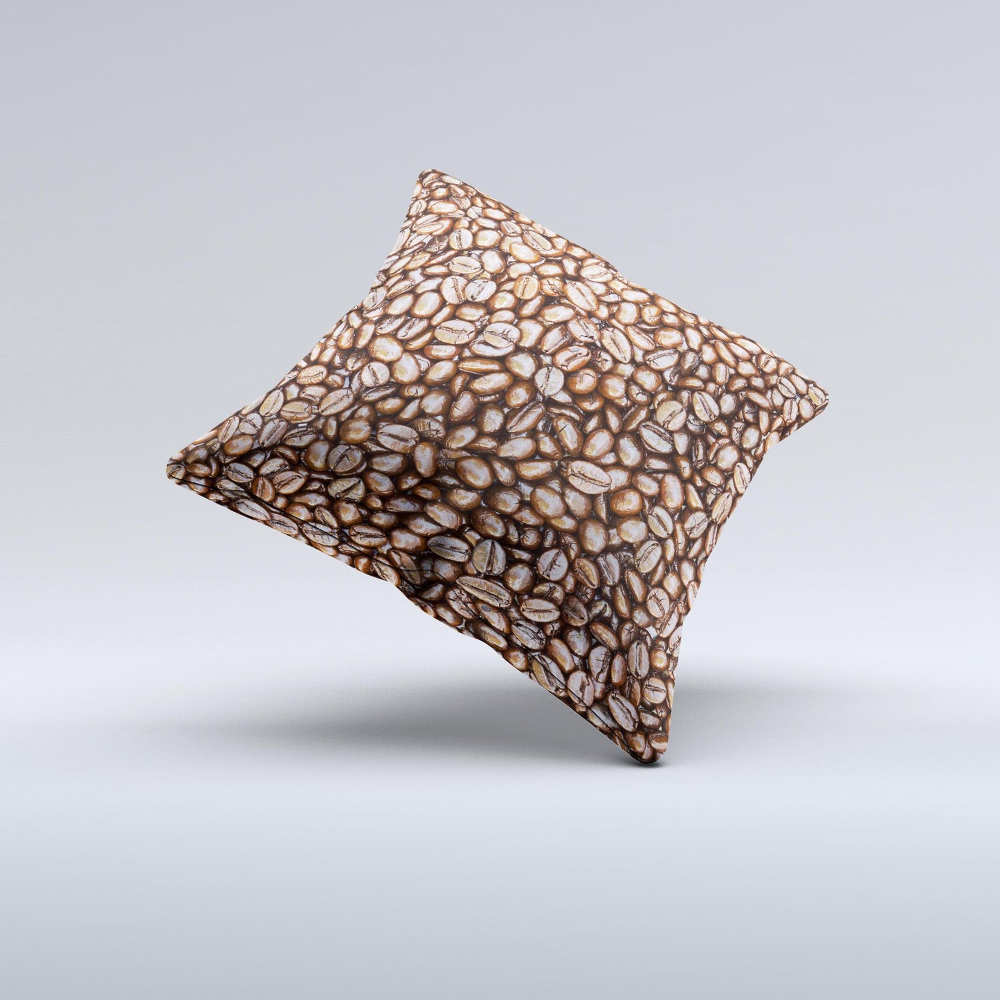 Coffee Beans Ink-Fuzed Decorative Throw Pillow