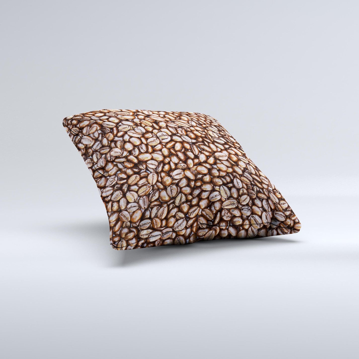Coffee Beans Ink-Fuzed Decorative Throw Pillow