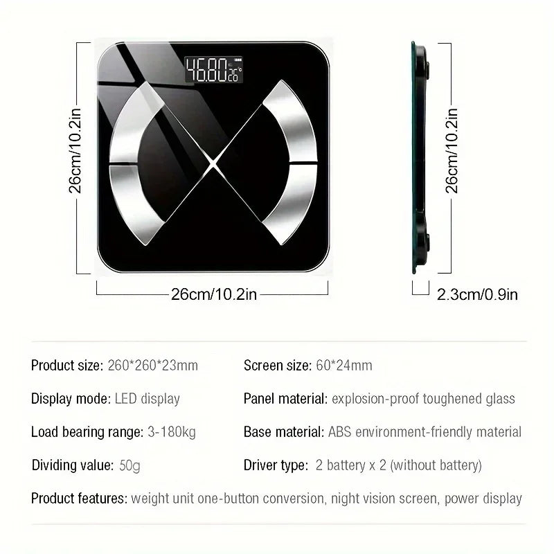 1pc intelligent body fat scale, high-precision wireless electronic