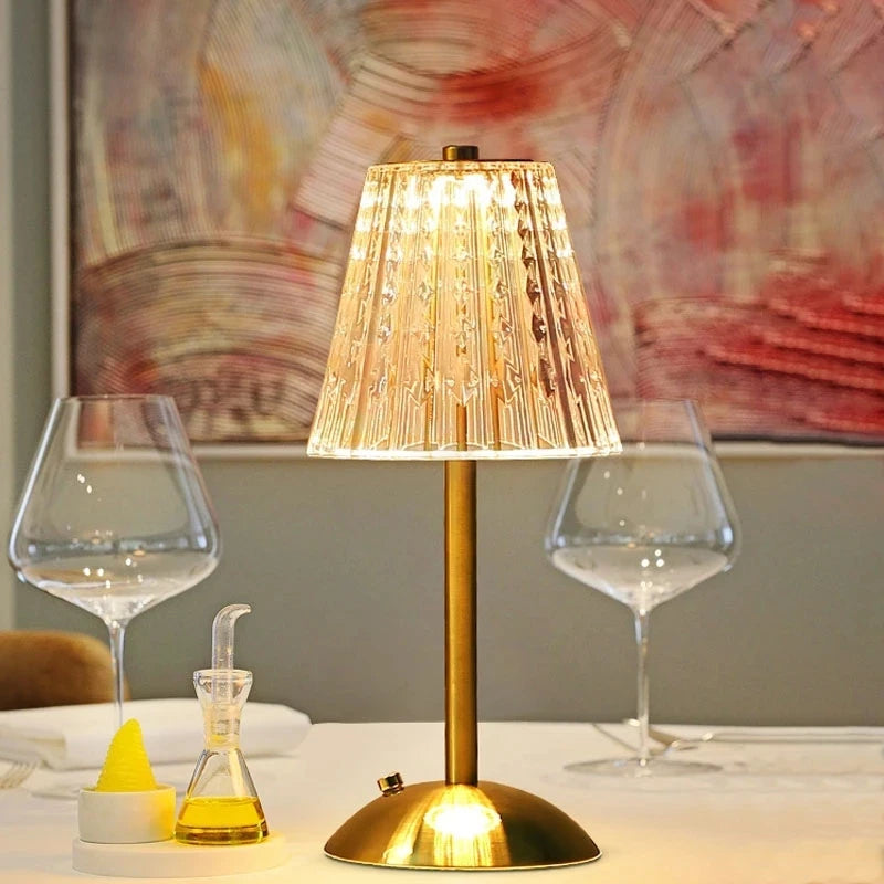 Bar Touch Table Lamp Rechargeable Wireless Desk Lamp Portable Bedroom