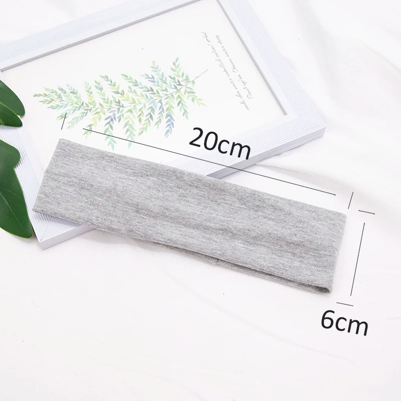Elastic Cotton HairBand Fashion Headbands for Women Men Solid Running