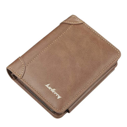 Multi-Card Triple Fold PU Leather Men's Short Wallet Large Capacity