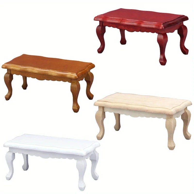 Mini Miniature Furniture Teatable Coffee Table Doll House Decor Dolls
