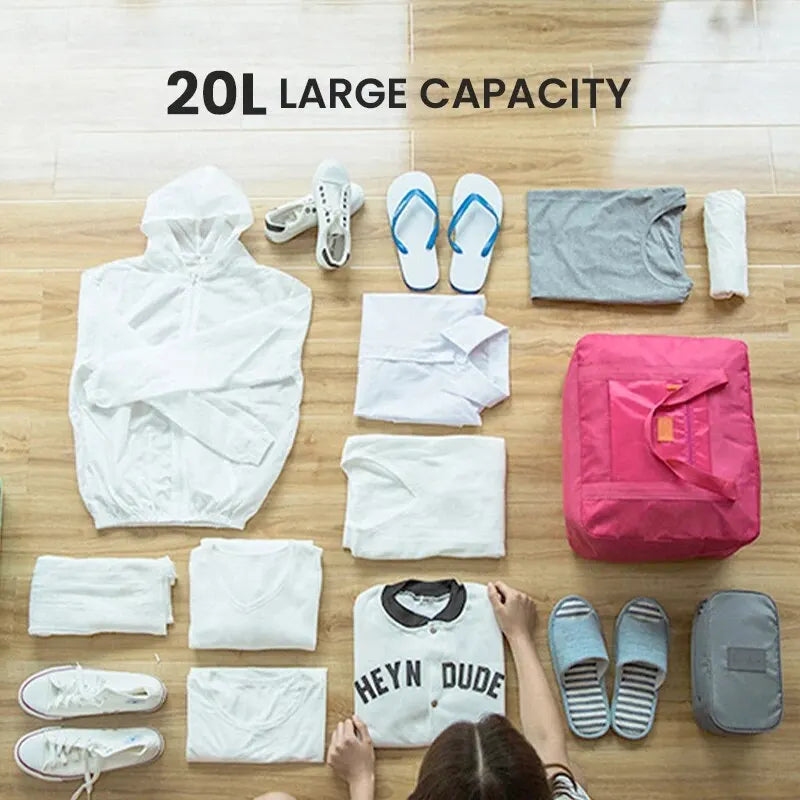 Lightweight Foldable Travel Duffel Bag: Unisex Tote Carry-On Luggage