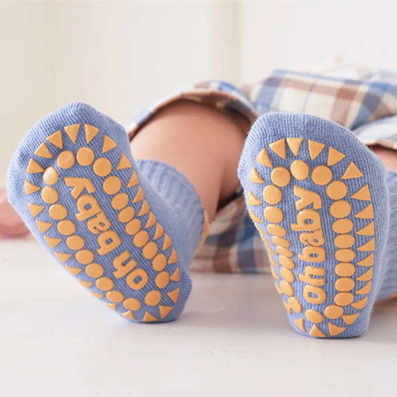 3Pairs/Lot Cotton Baby Anti-slip Socks For Boys Girls Low Cut Floor