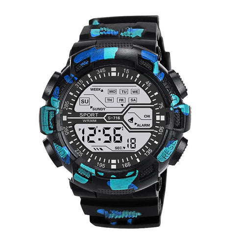 R-SHOCK Sports Men LED Multifunctional Watch 