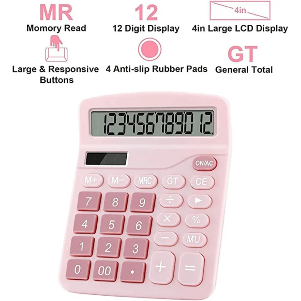 1Pcs Solar Scientific Calculator Desktop Financial Office Computer