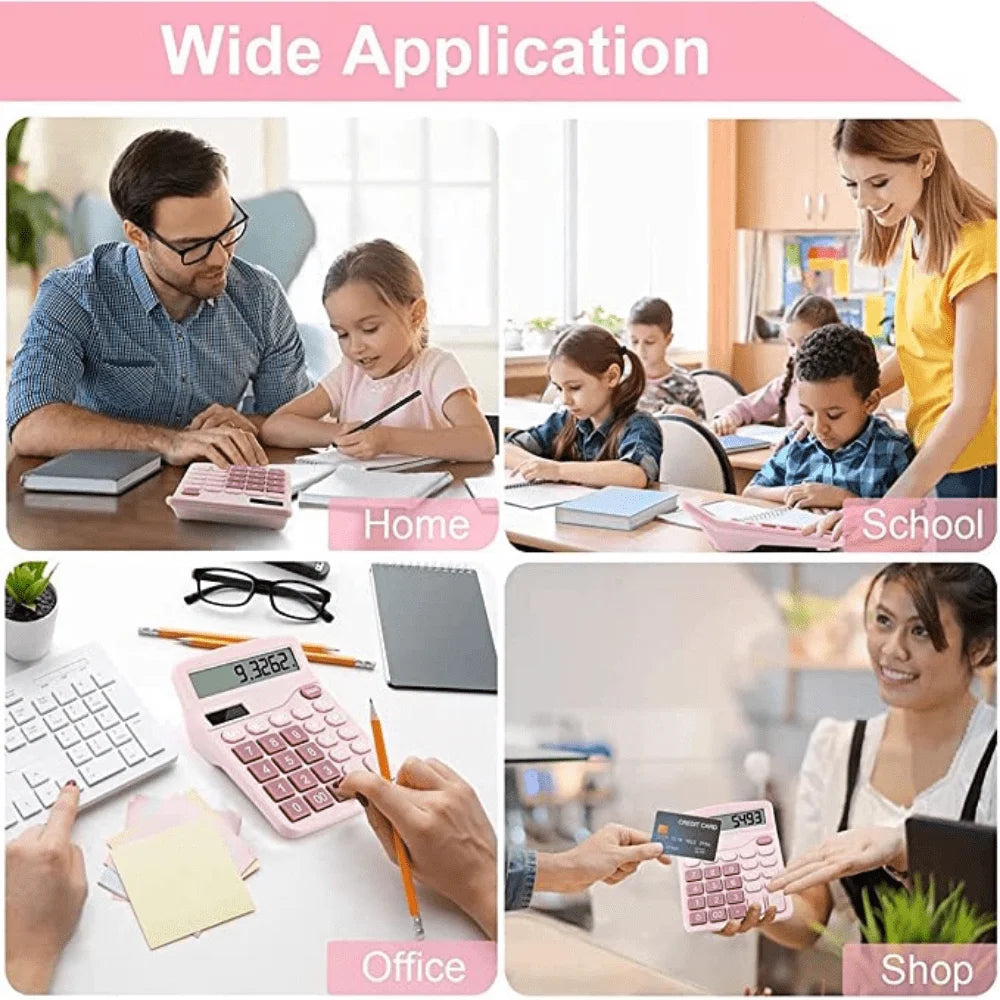 1Pcs Solar Scientific Calculator Desktop Financial Office Computer