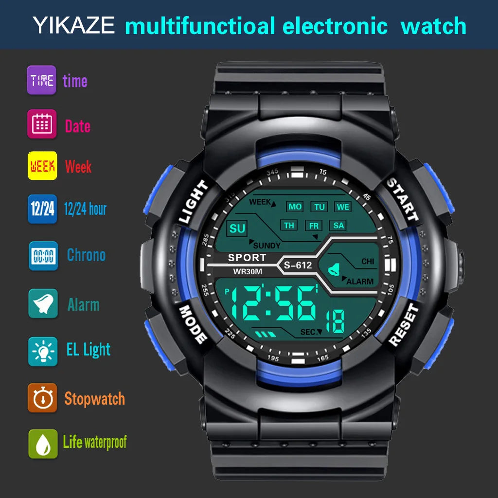 R-SHOCK Sports Men LED Multifunctional Watch 