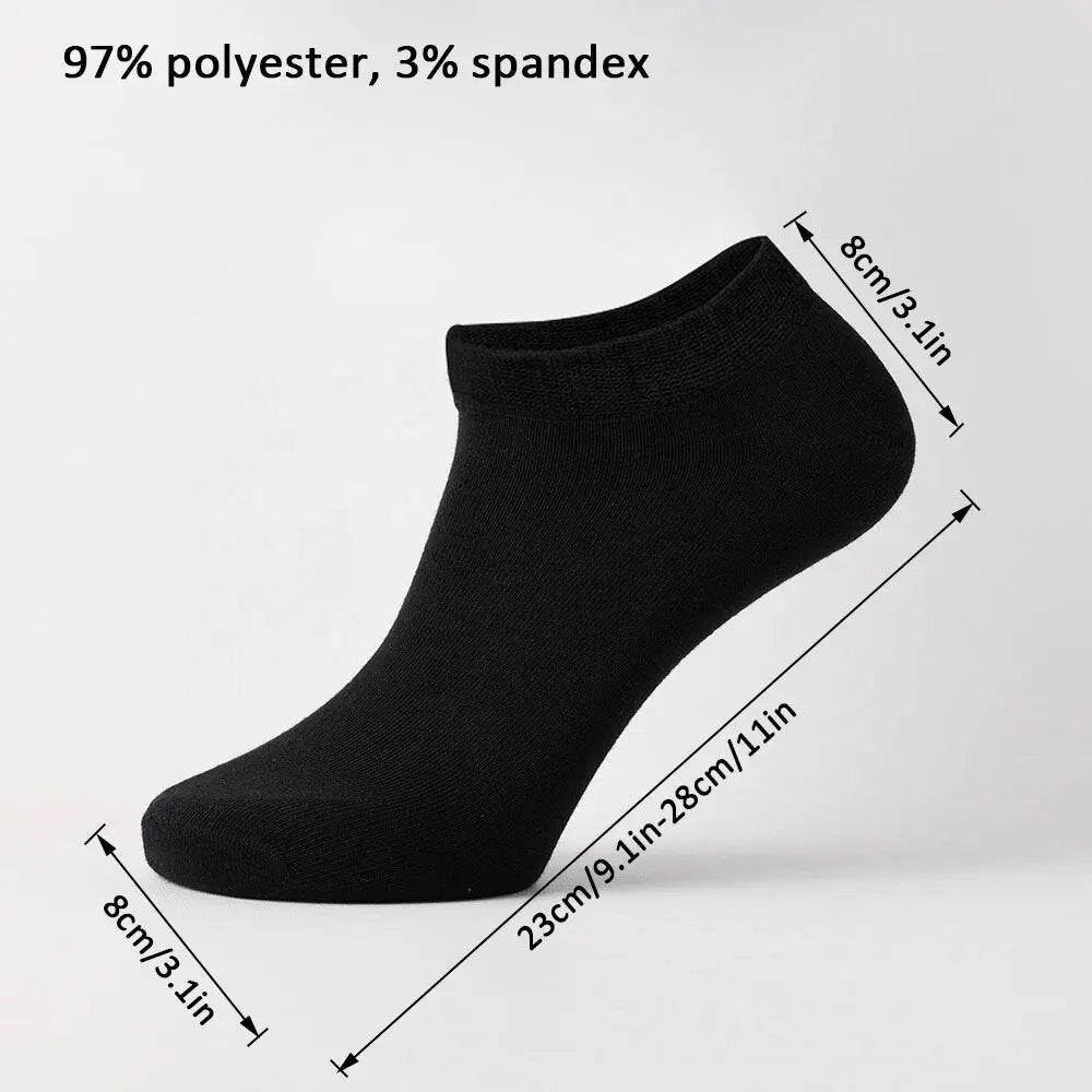 4/5/10/20/40 Pairs of Solid Color Socks, Soft and Lightweight Ankle