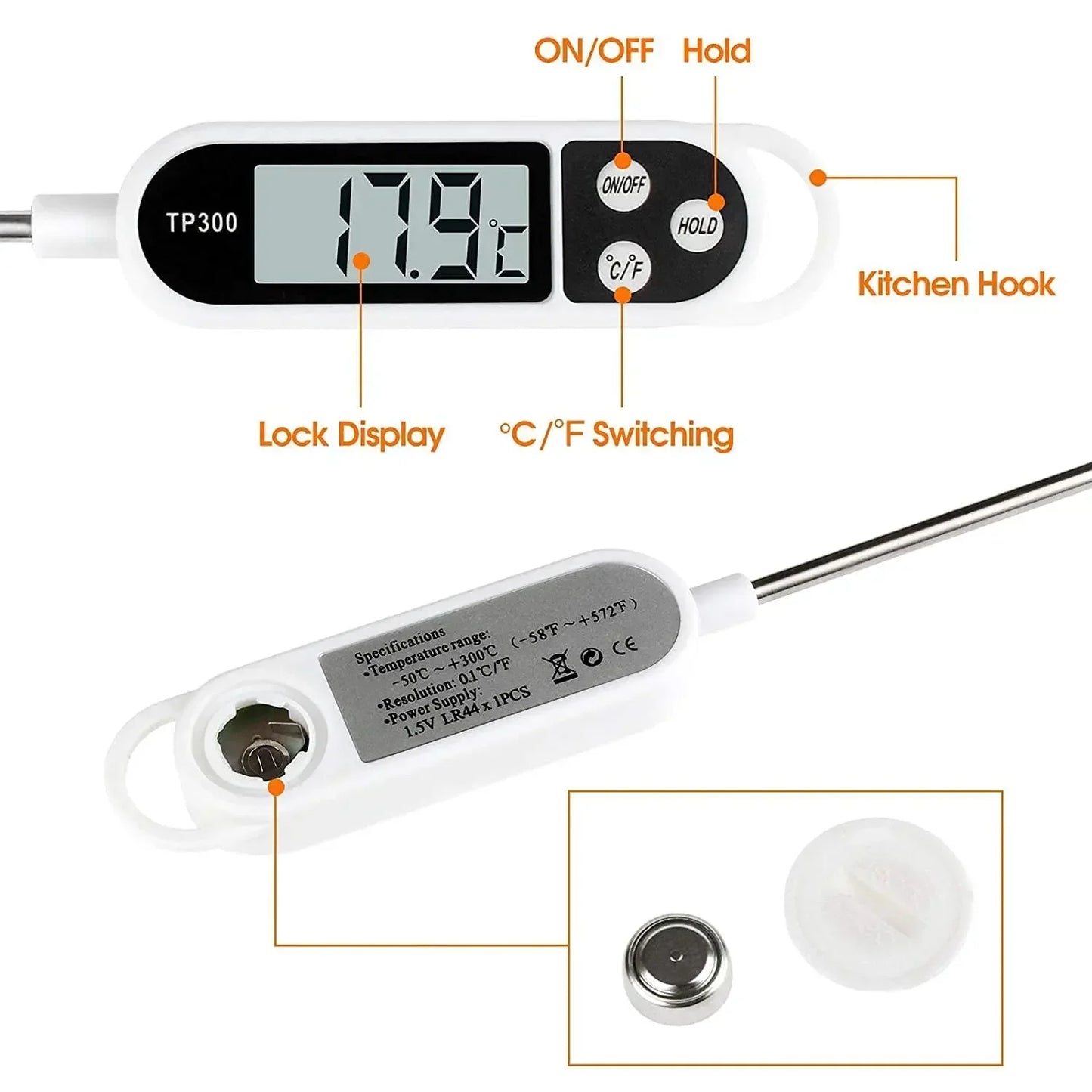 Digital Kitchen Thermometer Digital Temperature MeasuringTool for Meat
