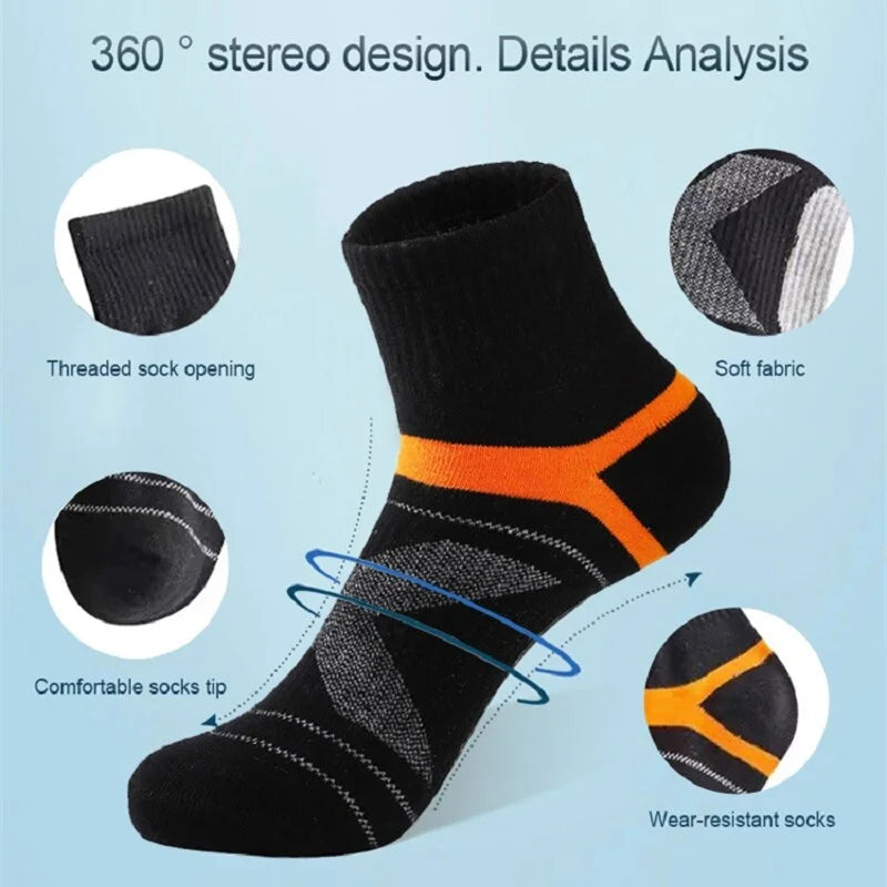3 Pairs High Quality Men Black Socks Black Sports Socks Casual Soft