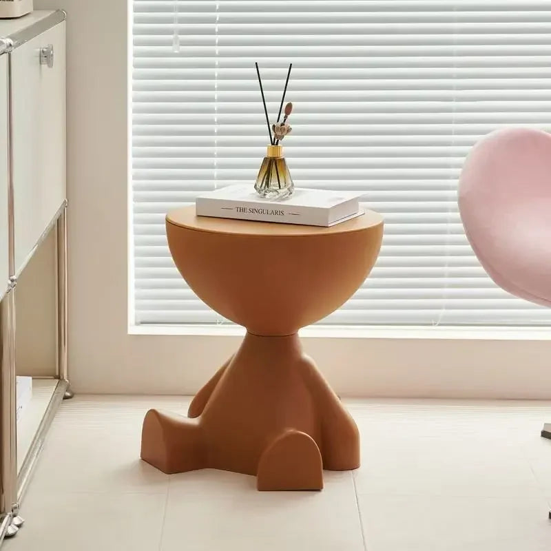 Light Luxury Cartoon Sofa Edge Table Creative Flat Head Coffee Table