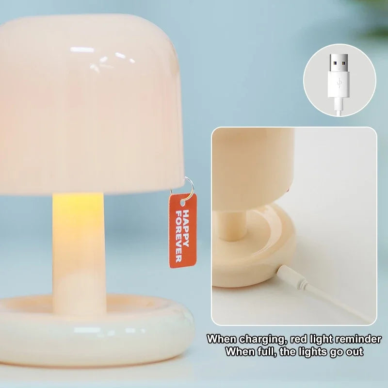 Creative Mushroom Style Led Night Light Nordic Mini Desktop Coffee Bar