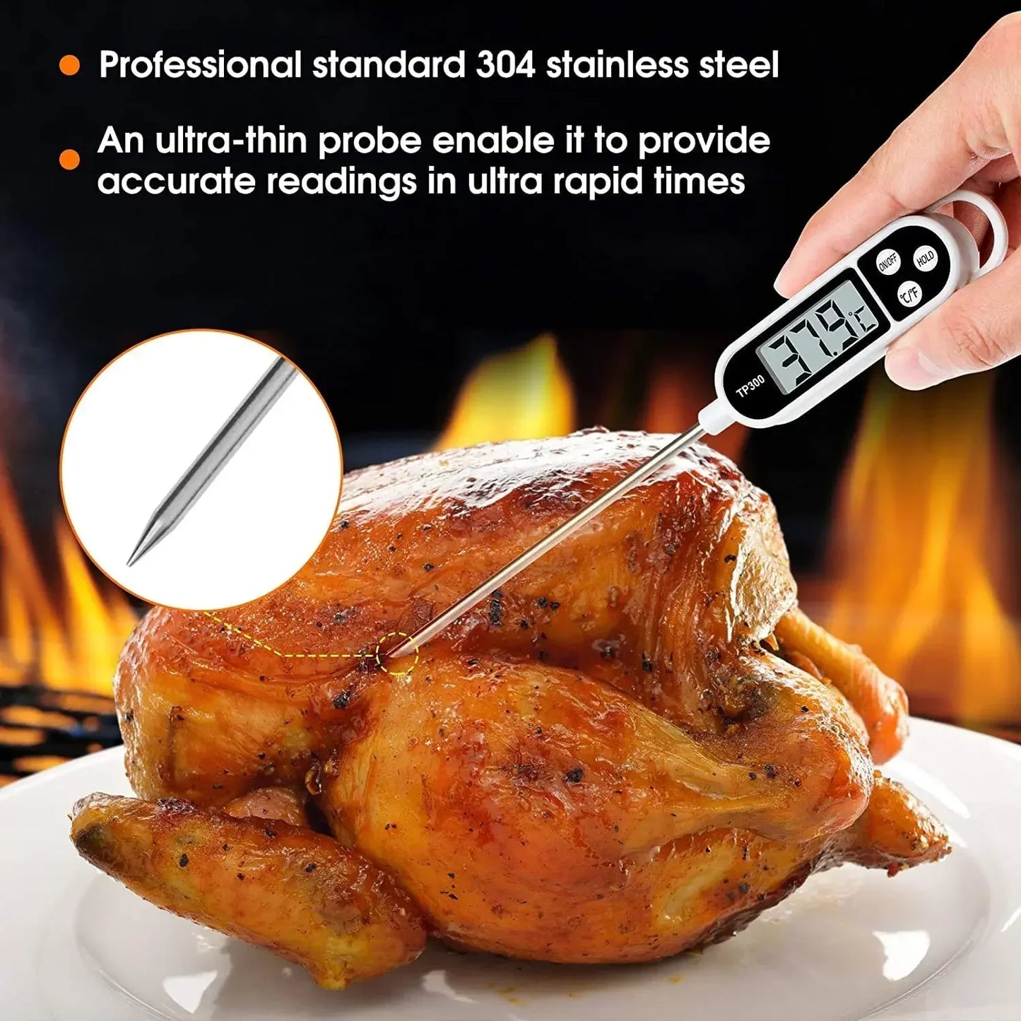 Digital Kitchen Thermometer Digital Temperature MeasuringTool for Meat