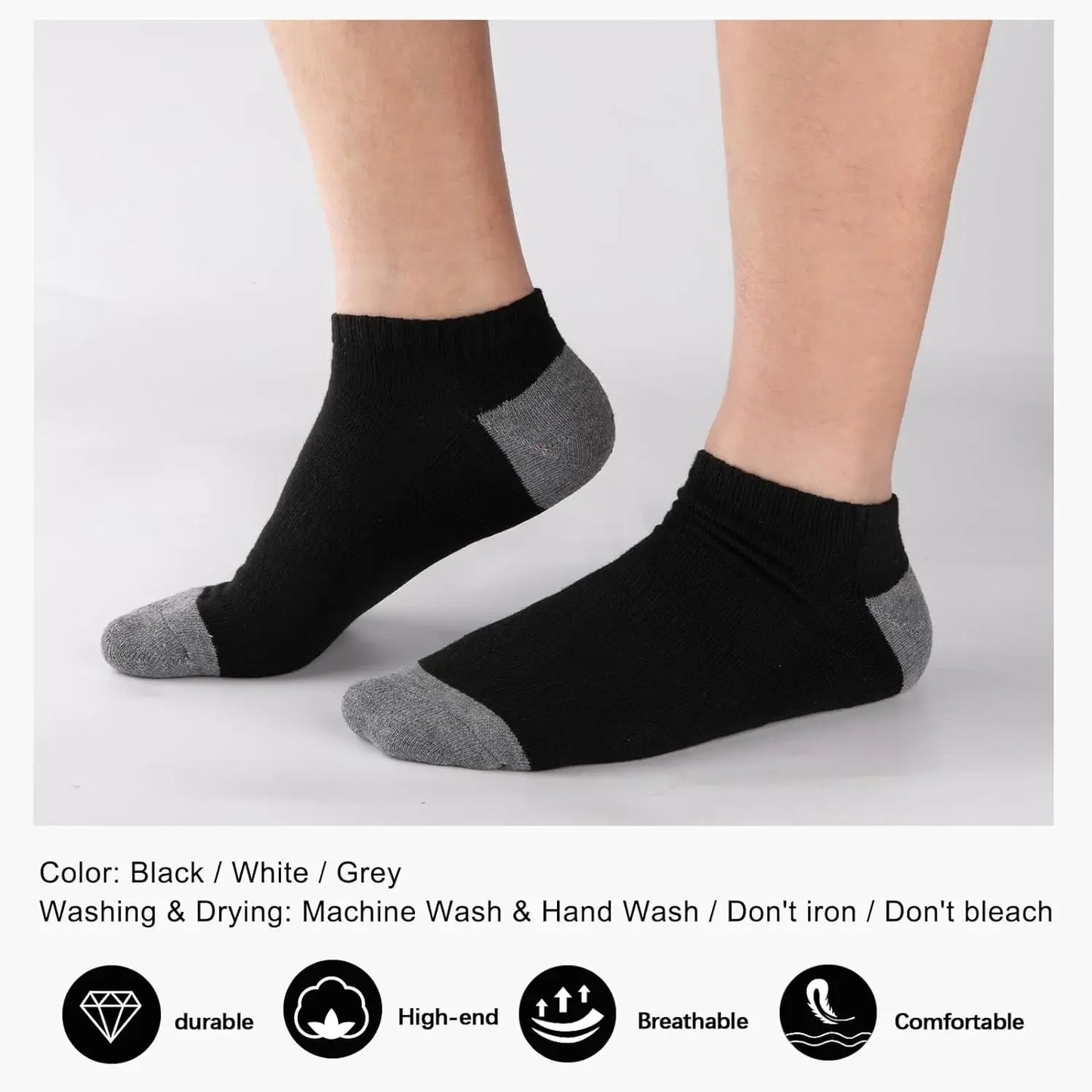10 Pairs of High-Quality Men's Sports Fitness Running Socks For Spring