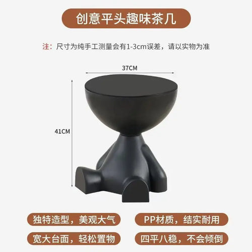 Light Luxury Cartoon Sofa Edge Table Creative Flat Head Coffee Table
