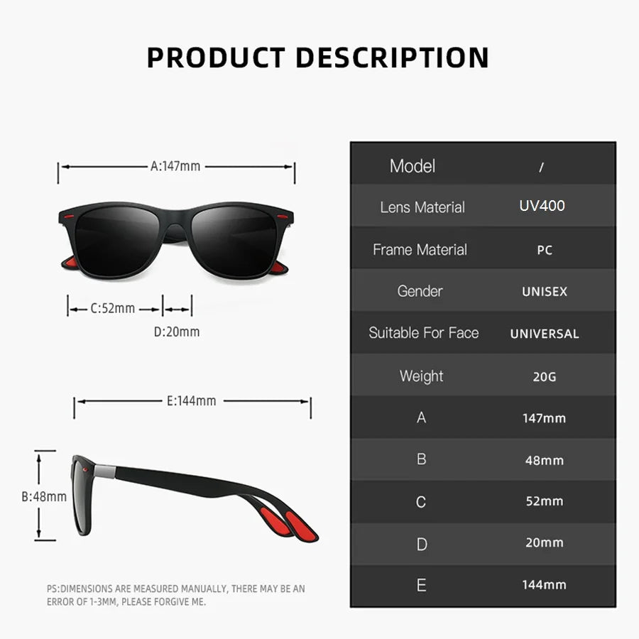 3 Pieces Fashion Unisex Vintage Square Sunglasses For Men Women