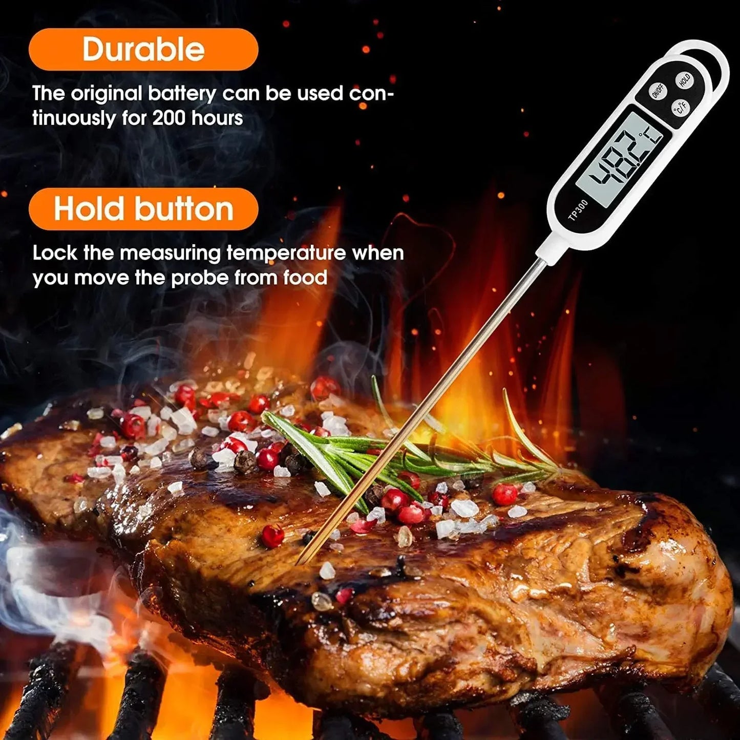 Digital Kitchen Thermometer Digital Temperature MeasuringTool for Meat