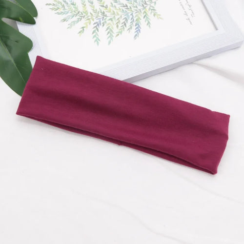 Elastic Cotton HairBand Fashion Headbands for Women Men Solid Running