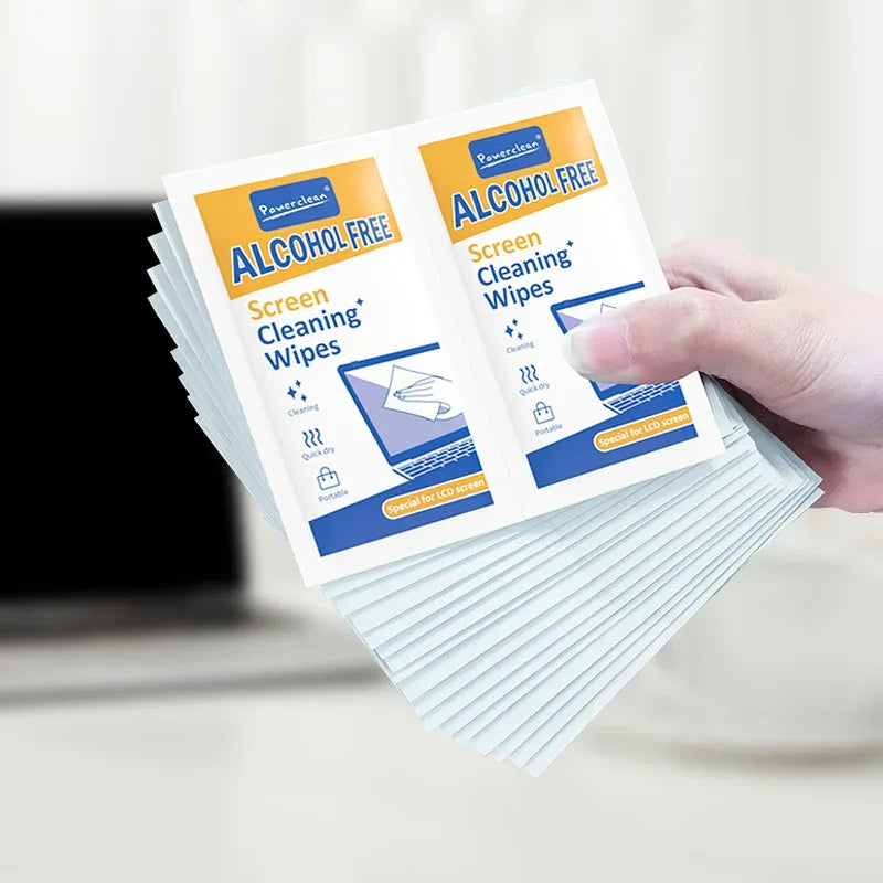 40 Pack PC Cleaners Wipes - Dry and Wet Screen Cleaning Cloths for