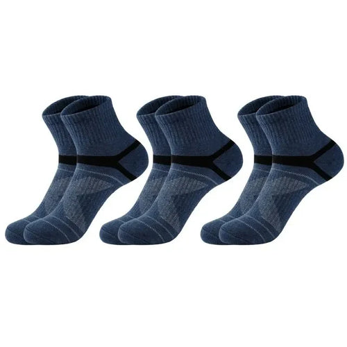 3 Pairs High Quality Men Socks Black Sports Socks Casual Soft Running