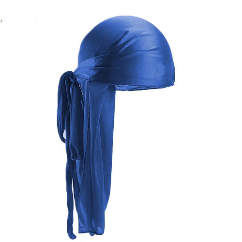 Men's Silky Turban Head Wrap Hat Wig For Men Women Satin Couple Biker